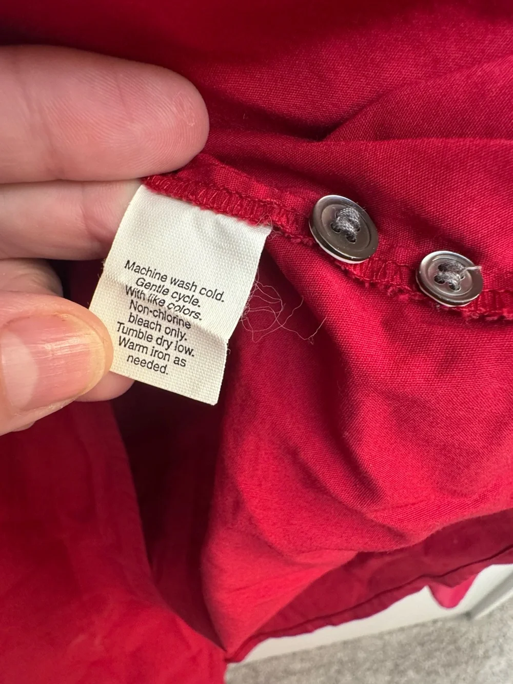 EUC Vintage J. Crew Deep Red Button-Down Shirt - Size 14